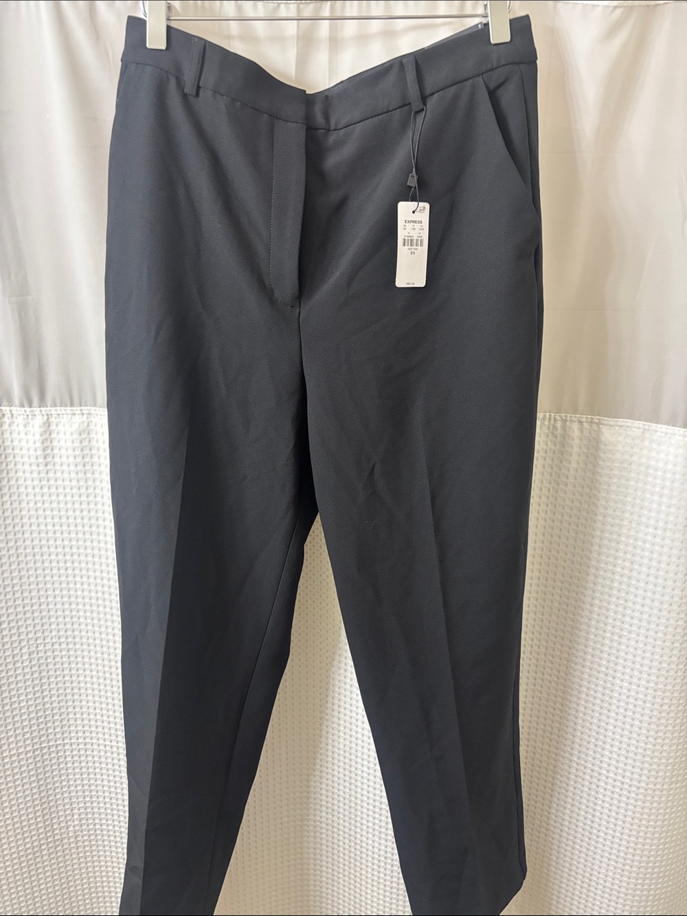 NWT Editor Straight Ankle Super High Rise Express Black Tailored Dress Pants